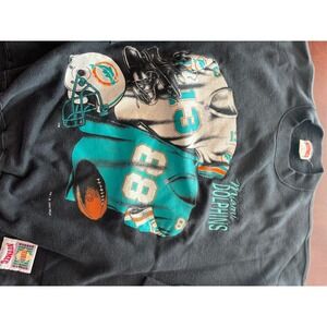 Vintage‎ Miami Dolphins Football NFL Nutmeg Sweatshirt XL 1993 Graphic Print